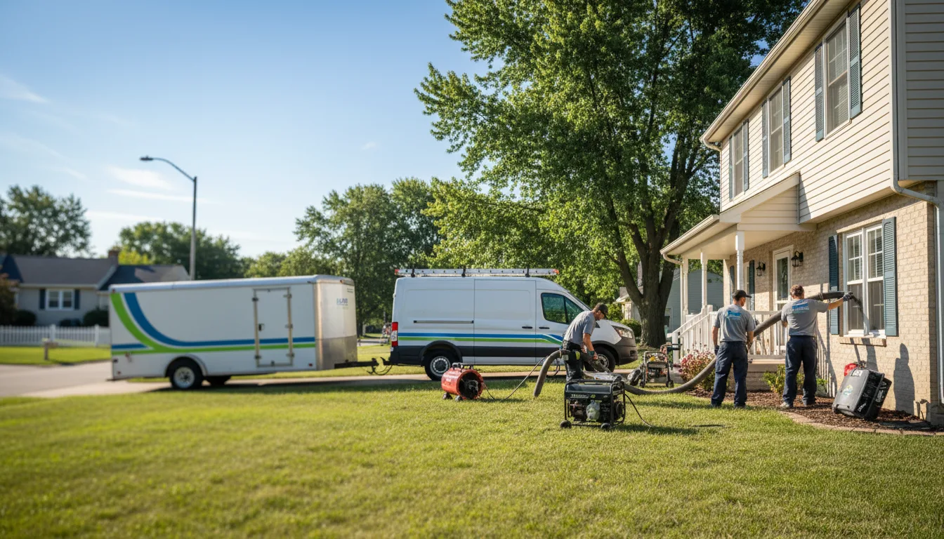 Flooded Basement Restoration And Cleanup With Repair in Burlington, IL near me